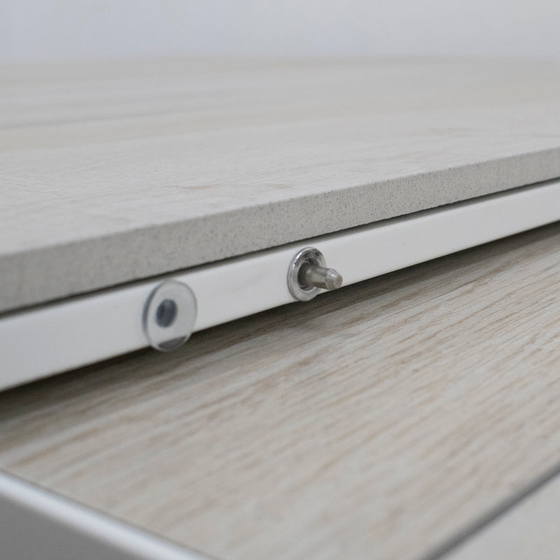 Cargue la imagen en el visor de la galería, Comedor Expandible 2 M / 2.6 M para Exterior o Jardin de Lujo Sultan + 8 Koshem Blanco