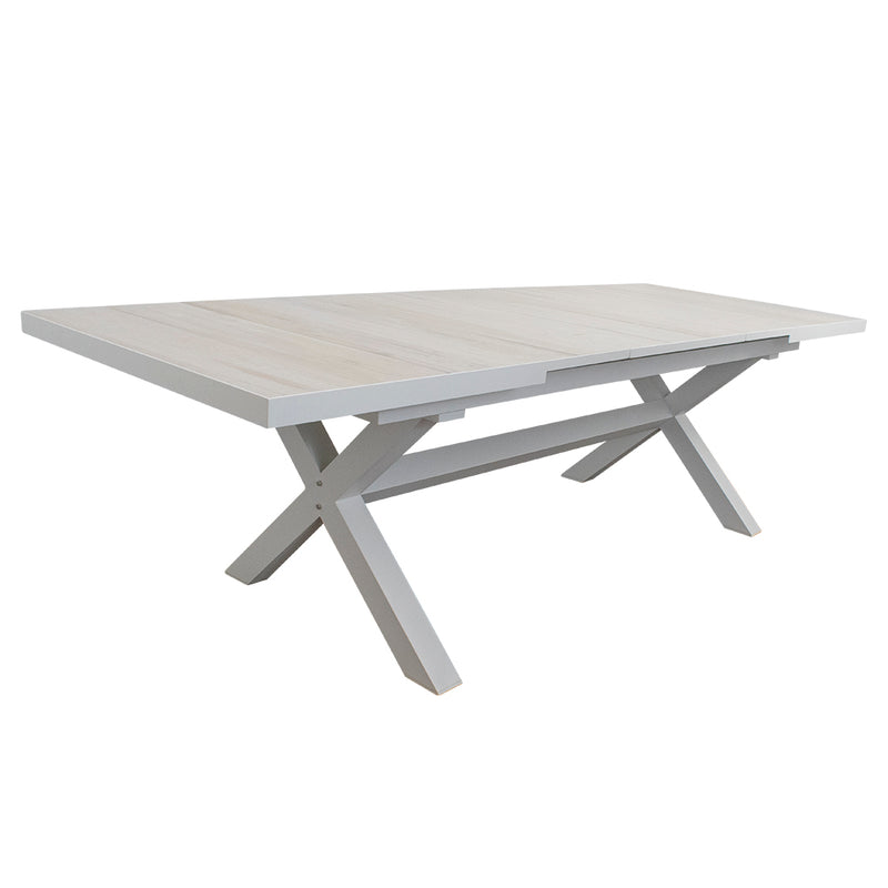 Cargue la imagen en el visor de la galería, Comedor Expandible 2 M / 2.6 M para Exterior o Jardin de Lujo Sultan + 8 Koshem Blanco