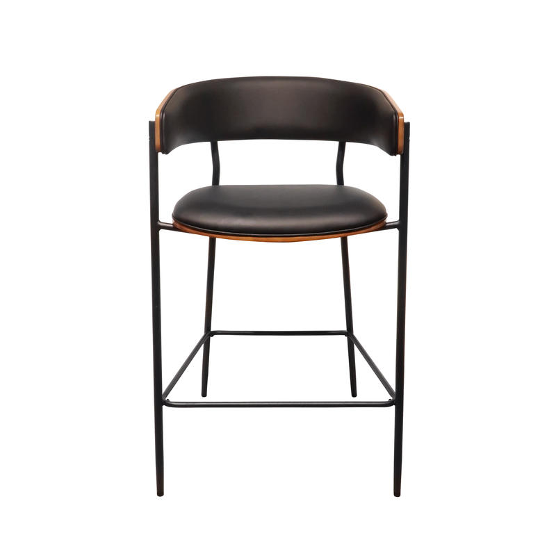 Cargue la imagen en el visor de la galería, Silla Alta de Madera para Interior 1003 color café&negro - 1003-JY3230XT