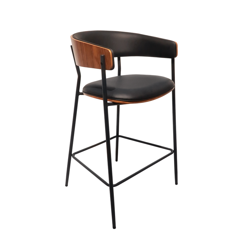 Cargue la imagen en el visor de la galería, Silla Alta de Madera para Interior 1003 color café&negro - 1003-JY3230XT