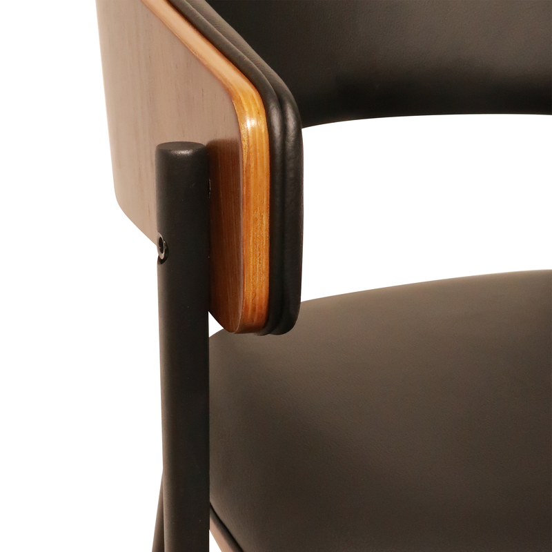 Cargue la imagen en el visor de la galería, Silla Alta de Madera para Interior 1003 color café&negro - 1003-JY3230XT