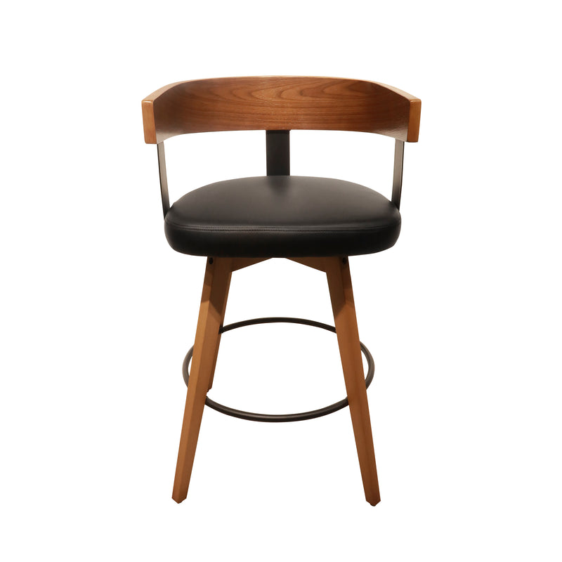 Cargue la imagen en el visor de la galería, Silla alta de madera para Interior 1007 color café&negro - 1007-JY3193XM2