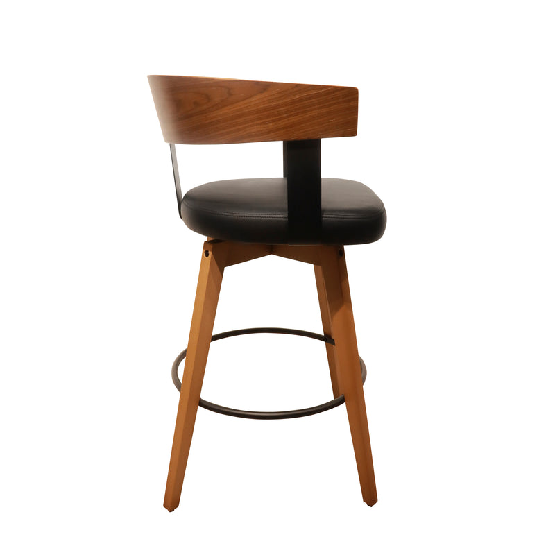 Cargue la imagen en el visor de la galería, Silla alta de madera para Interior 1007 color café&negro - 1007-JY3193XM2