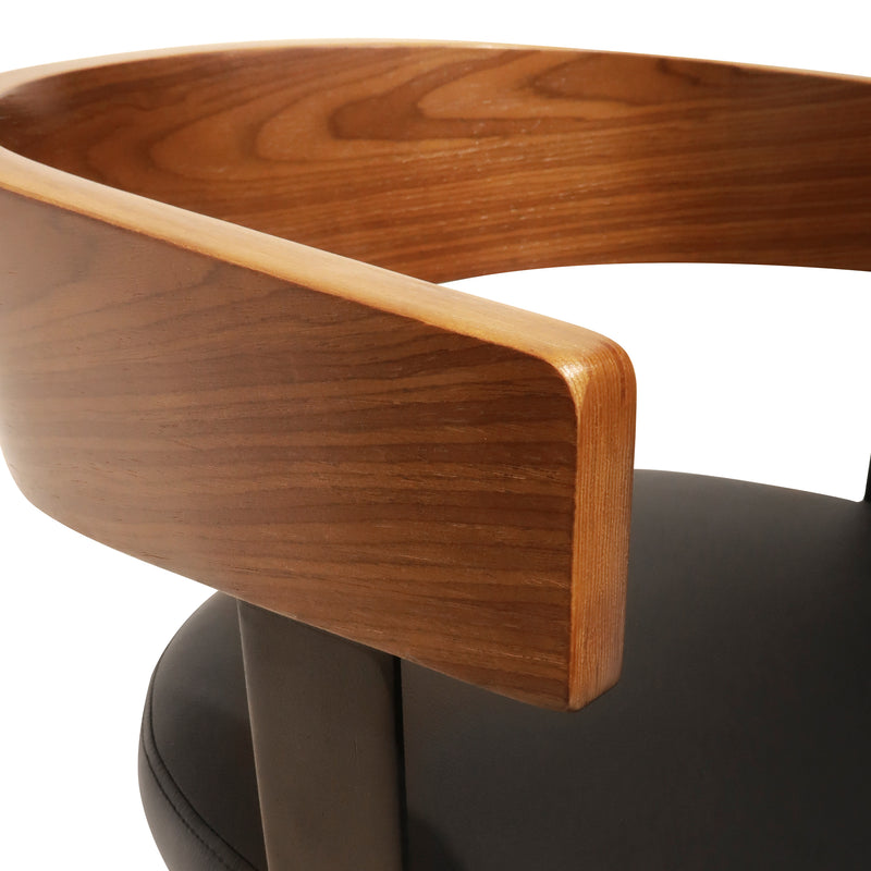 Cargue la imagen en el visor de la galería, Silla alta de madera para Interior 1007 color café&negro - 1007-JY3193XM2