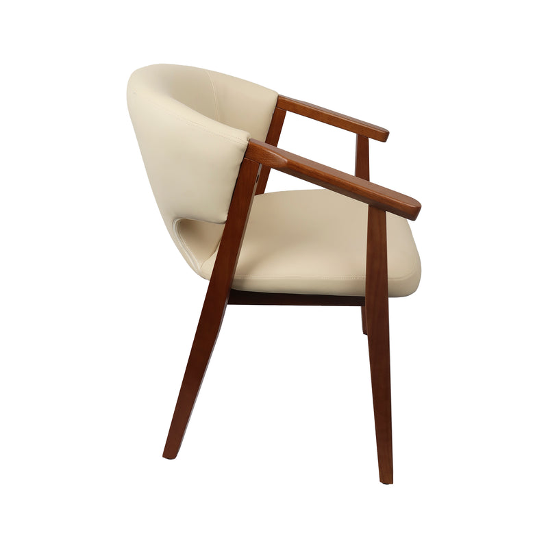 Cargue la imagen en el visor de la galería, Silla de interior de madera 1062 color crema - JY9041062