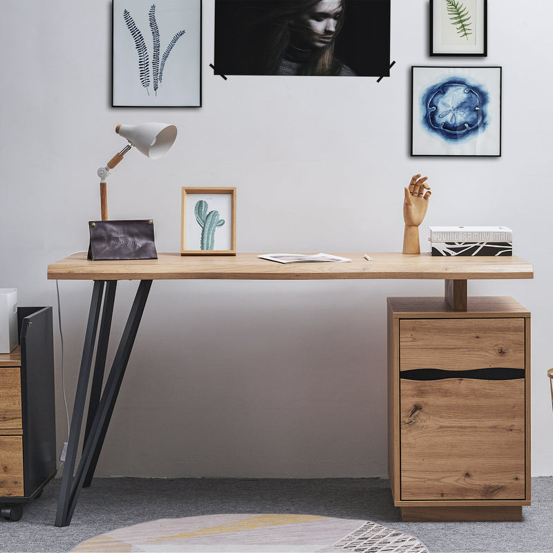 Cargue la imagen en el visor de la galería, Escritorio Rectangular 1.4 M 27669 color Natural - 27669