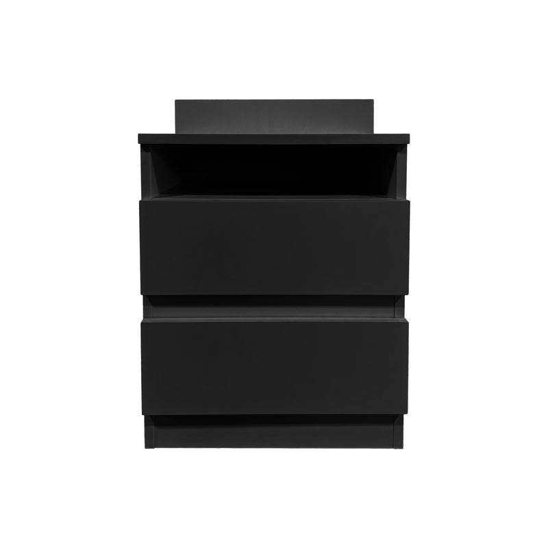 Cargue la imagen en el visor de la galería, Buró 31155B color negro de 2 niveles - 31155B-BLK