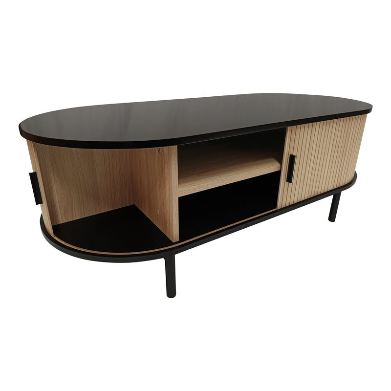 Cargue la imagen en el visor de la galería, Estante de TV 31280A 1.2 M  color Natural & Negro - 31280A