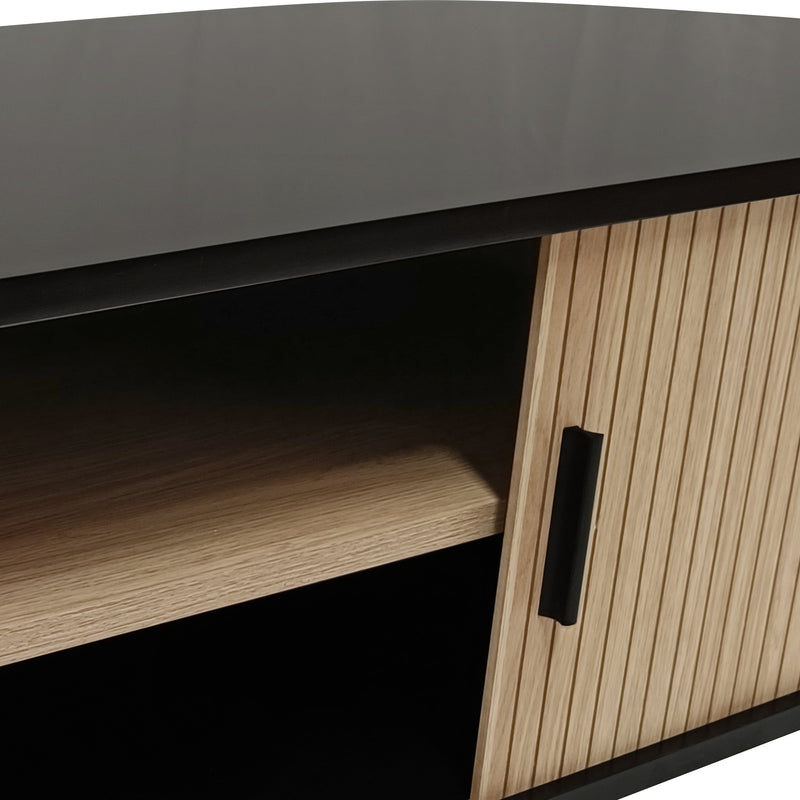 Cargue la imagen en el visor de la galería, Estante de TV 31280A 1.2 M  color Natural & Negro - 31280A