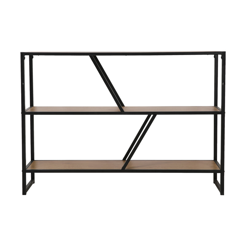 Cargue la imagen en el visor de la galería, Estante de 3 niveles para interior color negro & café - 31333B3