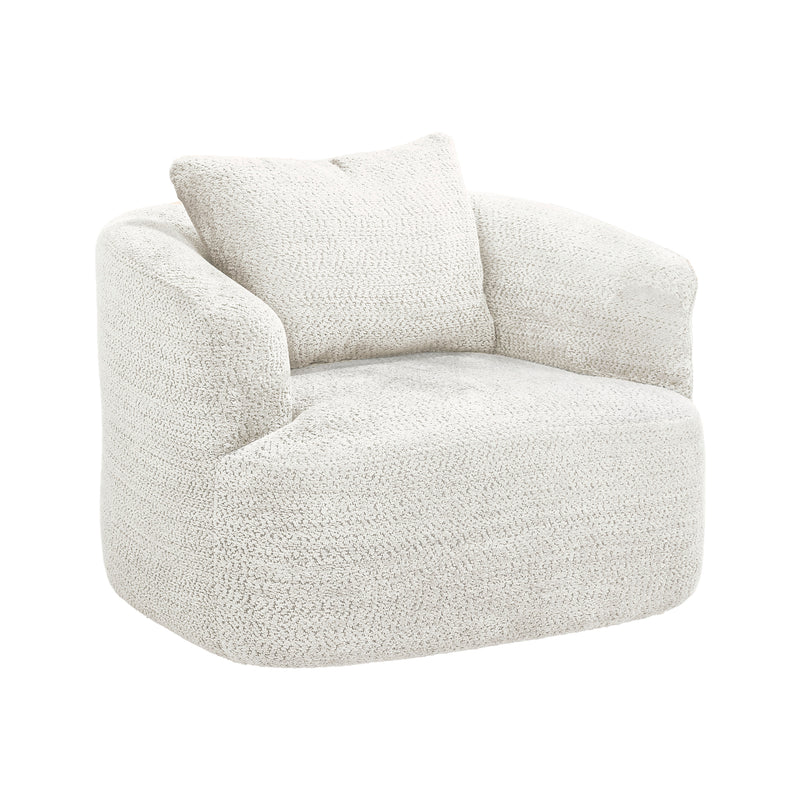 Cargue la imagen en el visor de la galería, Sillón de interior giradorio 360 color crema - 76447