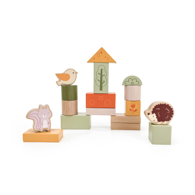 Cargue la imagen en el visor de la galería, Juego bloques de madera 50 pz bosque verde - 44230