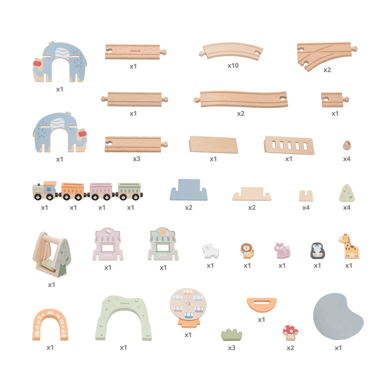 Cargue la imagen en el visor de la galería, Juego tren parque de diversiones 62 pz - 44307