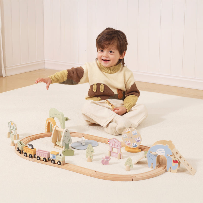Cargue la imagen en el visor de la galería, Juego tren parque de diversiones 62 pz - 44307