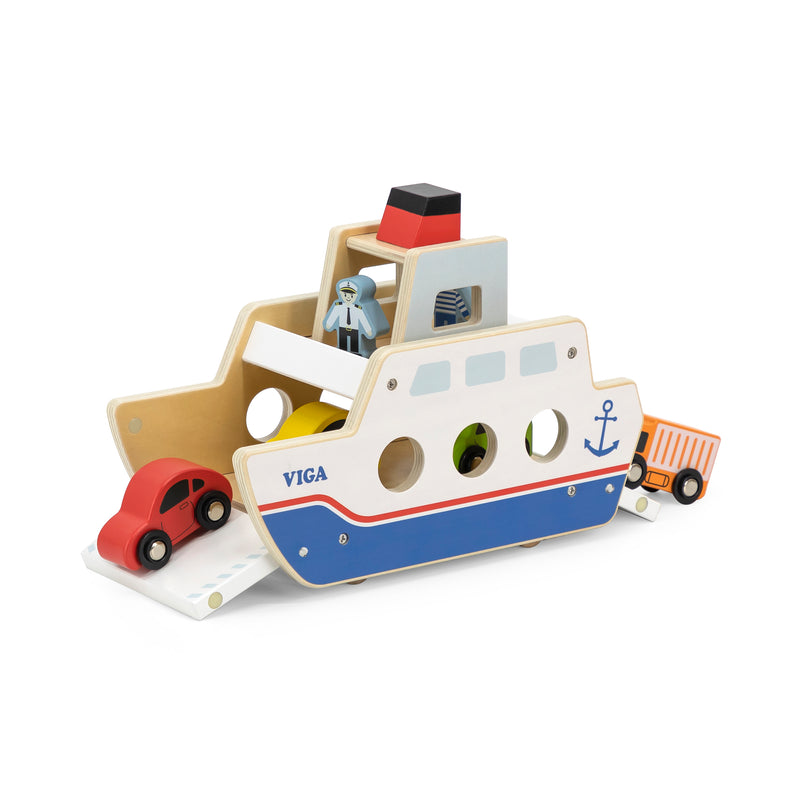 Load image into Gallery viewer, Juguete ferry de madera - 44684