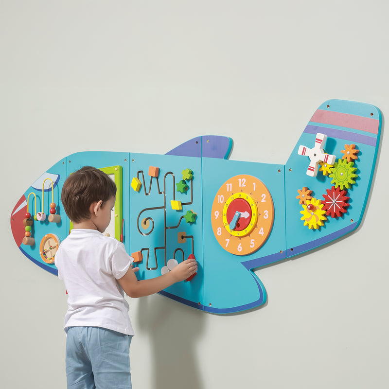 Load image into Gallery viewer, Juguete de pared Avión azul - 50673FSC
