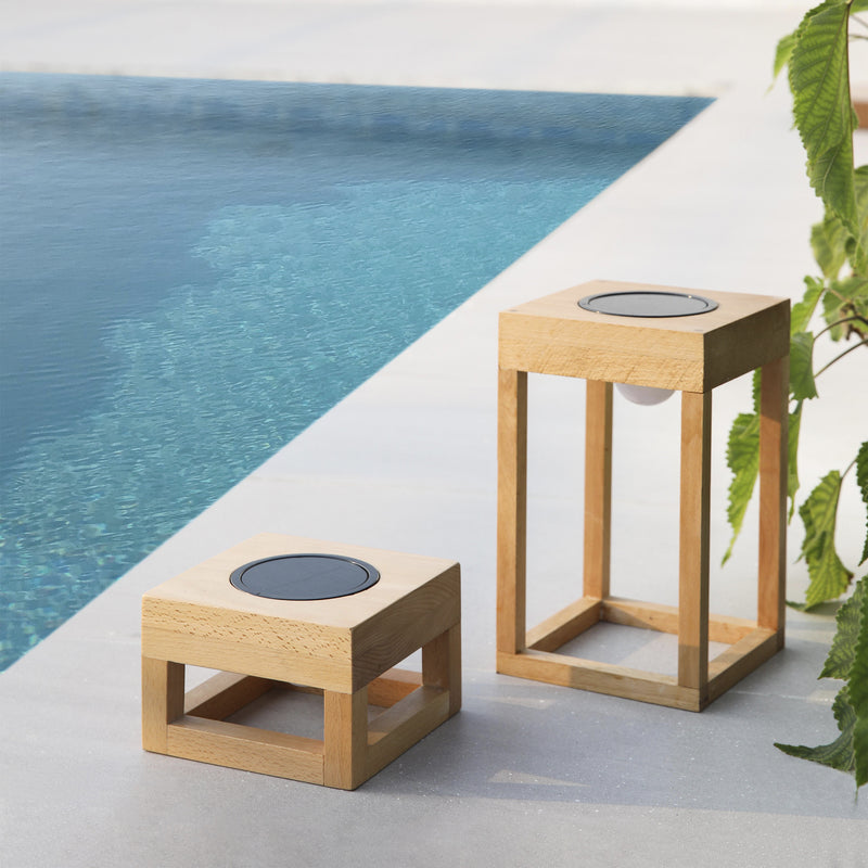 Cargue la imagen en el visor de la galería, Mesa alta con lampara solar 53268WD-H CasaEaster