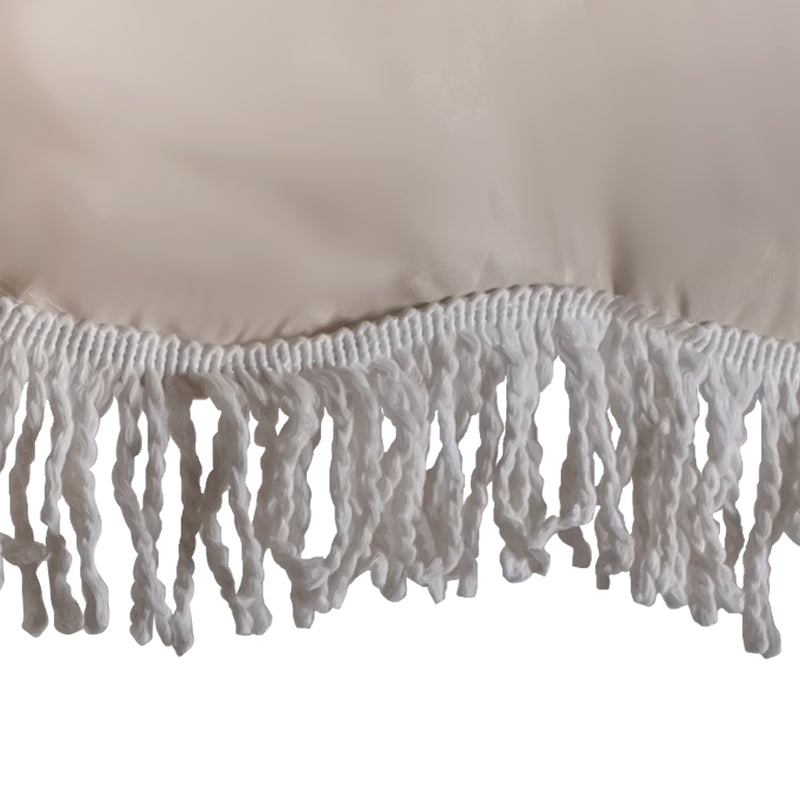 Cargue la imagen en el visor de la galería, Sombrilla CULIN 60100E con flecos+ Base Ponte de granito, para Jardín color crema - 60100E-PO