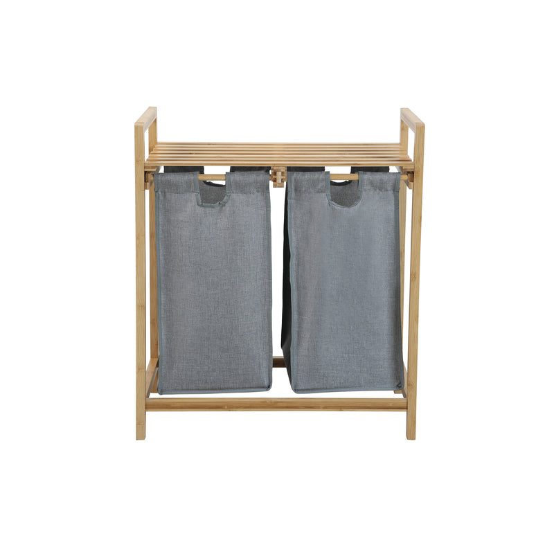 Cargue la imagen en el visor de la galería, Stand Cestos de Lavado de Bambú - 89705D-B