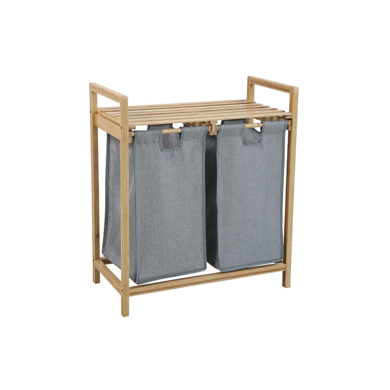 Cargue la imagen en el visor de la galería, Stand Cestos de Lavado de Bambú - 89705D-B