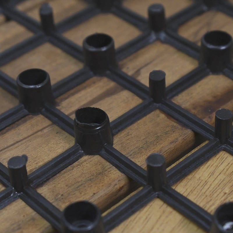 Cargue la imagen en el visor de la galería, Caja de 10 pz-Piso Modular de madera Acacia Color Natural -8SLATS/910 CasaEaster