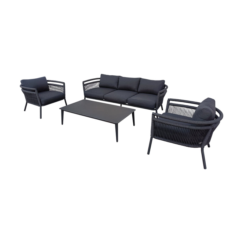 Cargue la imagen en el visor de la galería, Set tripe para exterior Acapulco de Aluminio color Carbon