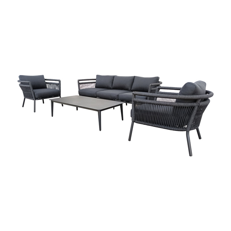 Cargue la imagen en el visor de la galería, Set tripe para exterior Acapulco de Aluminio color Carbon