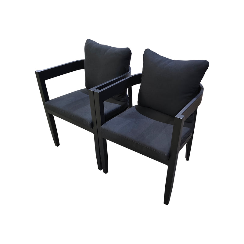 Cargue la imagen en el visor de la galería, Comedor Alarcon 2.2M + 8 sillas alarcon color negro - GL3AE-ALAR