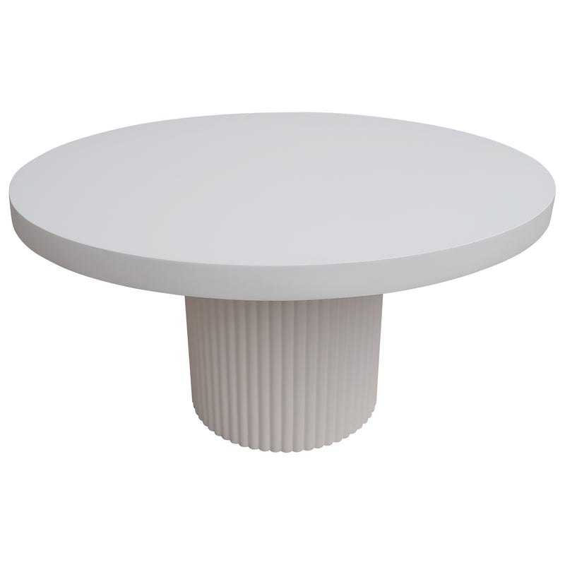 Cargue la imagen en el visor de la galería, Mesa de comedor para interior y exterior Aloha 1.4M redonda color blanco - HUC28433T
