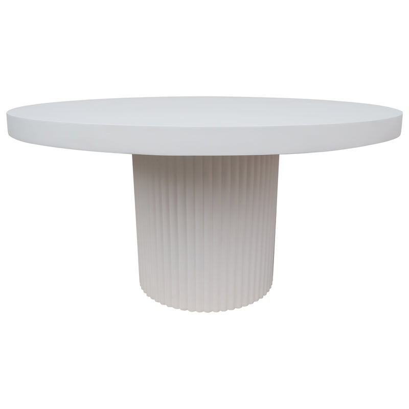 Cargue la imagen en el visor de la galería, Mesa de comedor para interior y exterior Aloha 1.4M redonda color blanco - HUC28433T