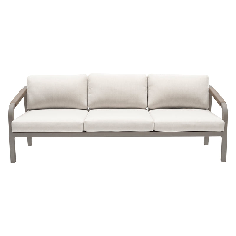 Load image into Gallery viewer, Triple Sofa for Outdoor and Indoor Use, Aluminum, White, ANCONA - GL3A604023