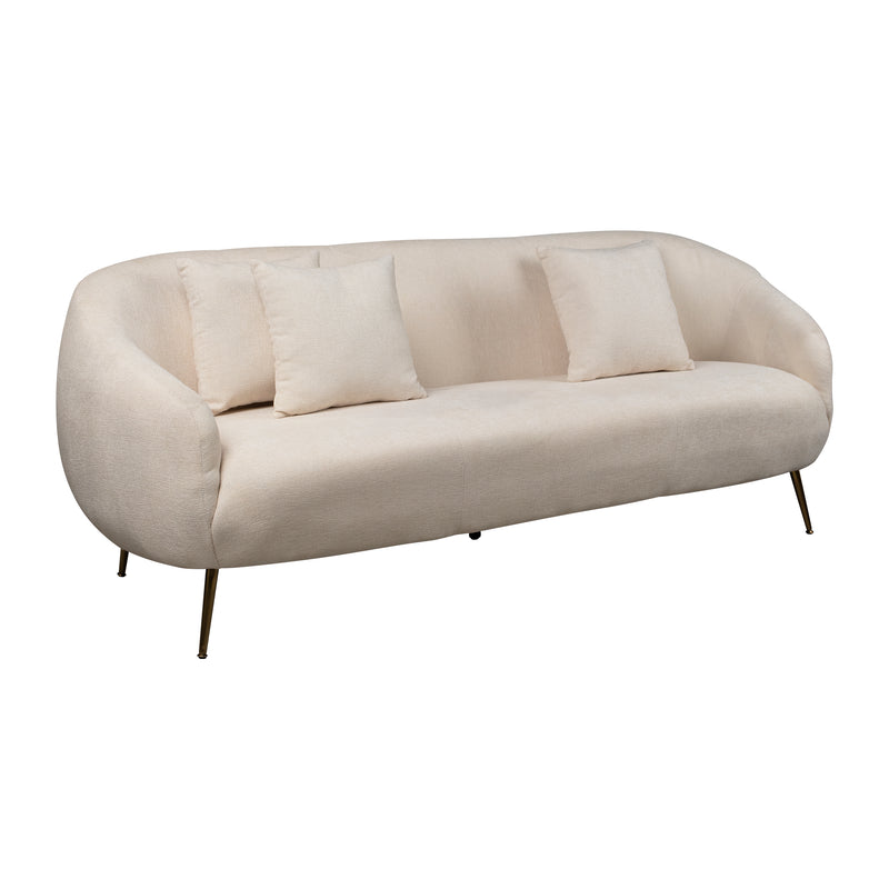 Cargue la imagen en el visor de la galería, Sofá Triple de interior Arola color Beige - 751483