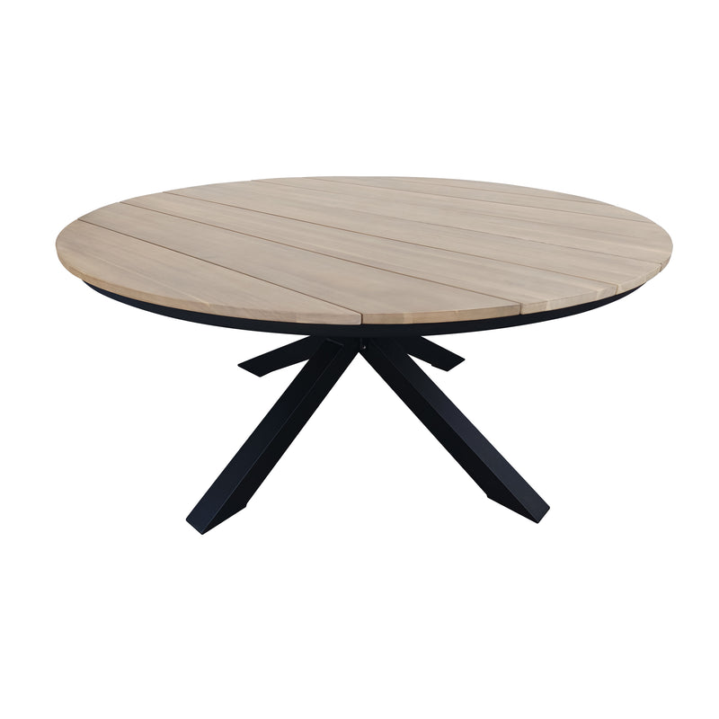 Cargue la imagen en el visor de la galería, Mesa de Comedor Circular 1.6 M para exterior estilo redonda Color Negro ARO-75796