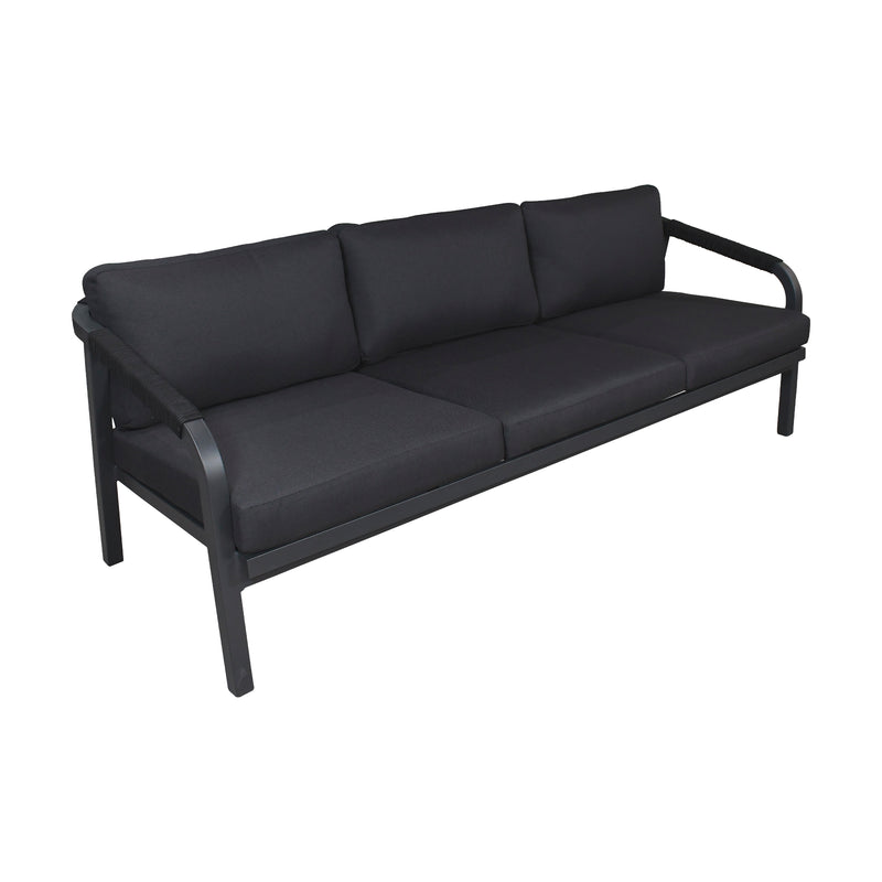 Load image into Gallery viewer, ANCONA TRIPLE Aluminum Indoor/Outdoor Living Room Set, Carbon Color