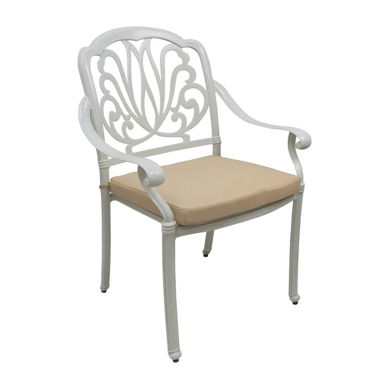 Cargue la imagen en el visor de la galería, AnteComedor para Exterior o Jardin Austin Blanco +4 sillas-S-2110