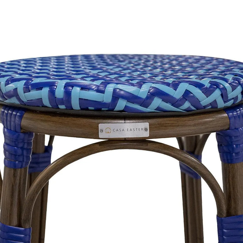 Cargue la imagen en el visor de la galería, Banco de barra para Jardin y Exterior de Aluminio Color Turquesa/Azul LONGI-2680