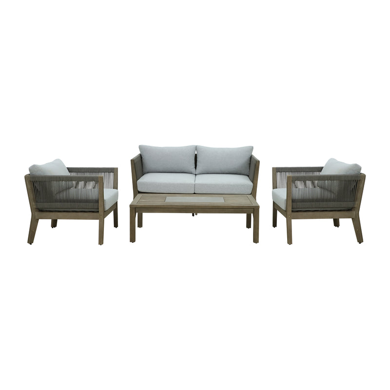 Cargue la imagen en el visor de la galería, Set doble de Madera Babylon color Gris