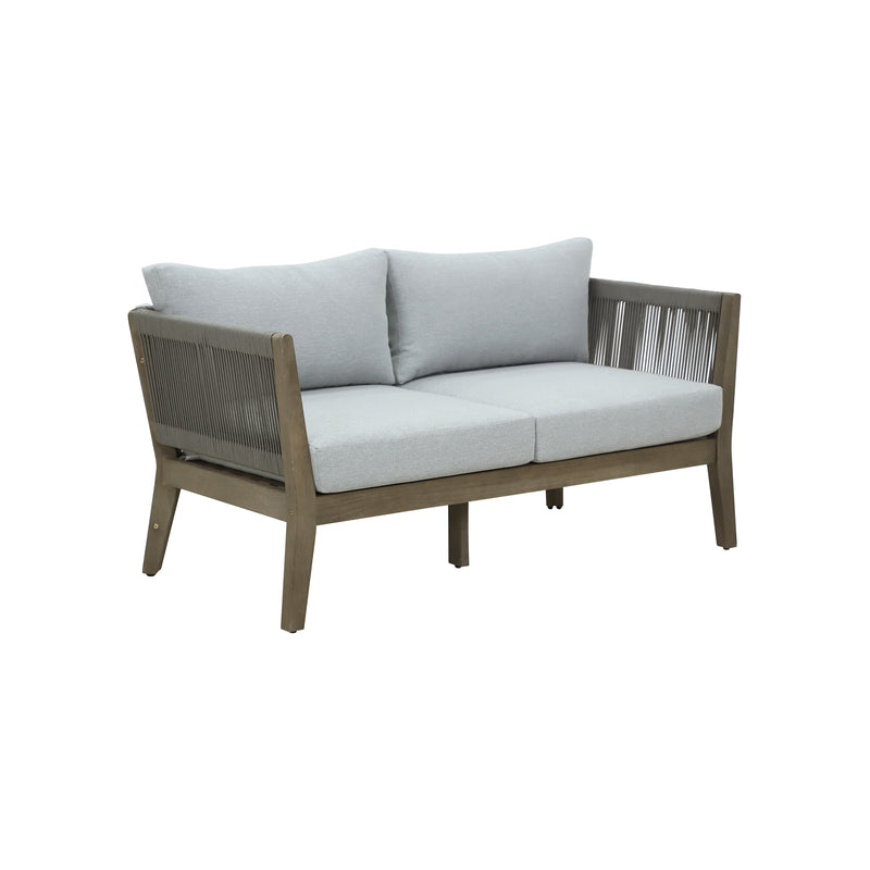 Cargue la imagen en el visor de la galería, Sofá doble de madera Babylon color Gris - HUC39789