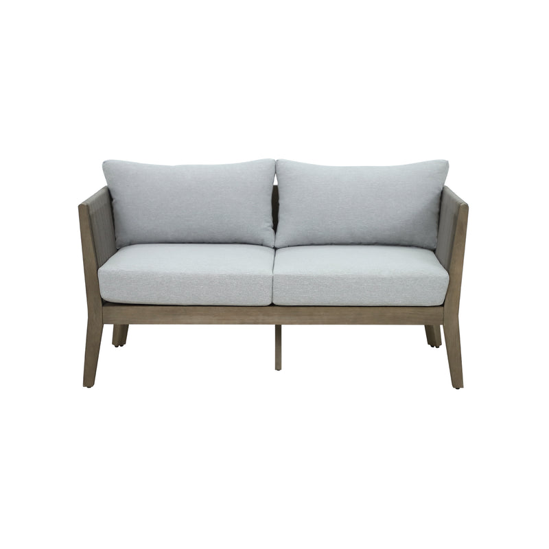 Cargue la imagen en el visor de la galería, Sofá doble de madera Babylon color Gris - HUC39789