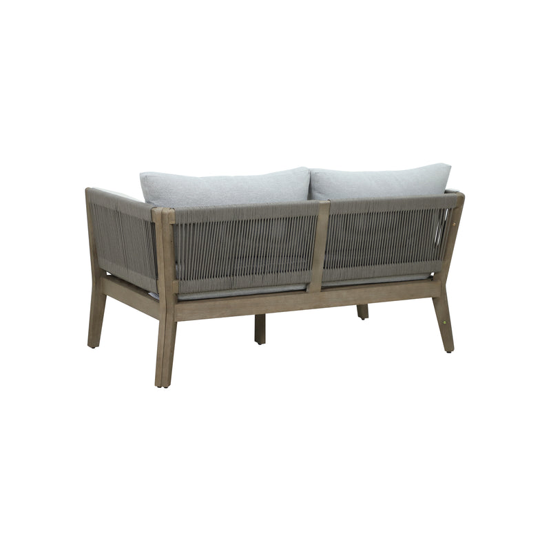 Cargue la imagen en el visor de la galería, Sofá doble de madera Babylon color Gris - HUC39789