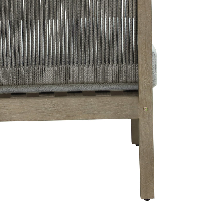 Cargue la imagen en el visor de la galería, Sofá doble de madera Babylon color Gris - HUC39789