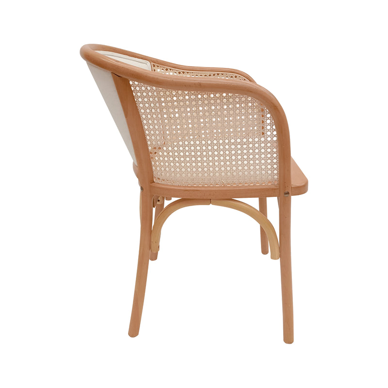 Cargue la imagen en el visor de la galería, Set Bistro BS59W blanca + Silla XN2201BRN color natural