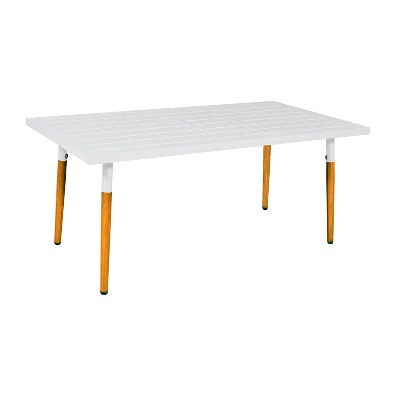 Cargue la imagen en el visor de la galería, Sala para Exterior e Interior de Aluminio Color Blanco con Café BELINAS-10095
