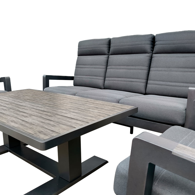 Cargue la imagen en el visor de la galería, Set triple Reclinable Bergemo color Carbon - SDS23601