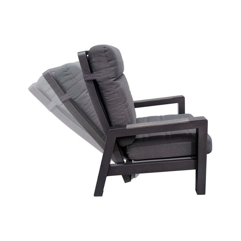 Cargue la imagen en el visor de la galería, Set triple Reclinable Bergemo color Carbon - SDS23601