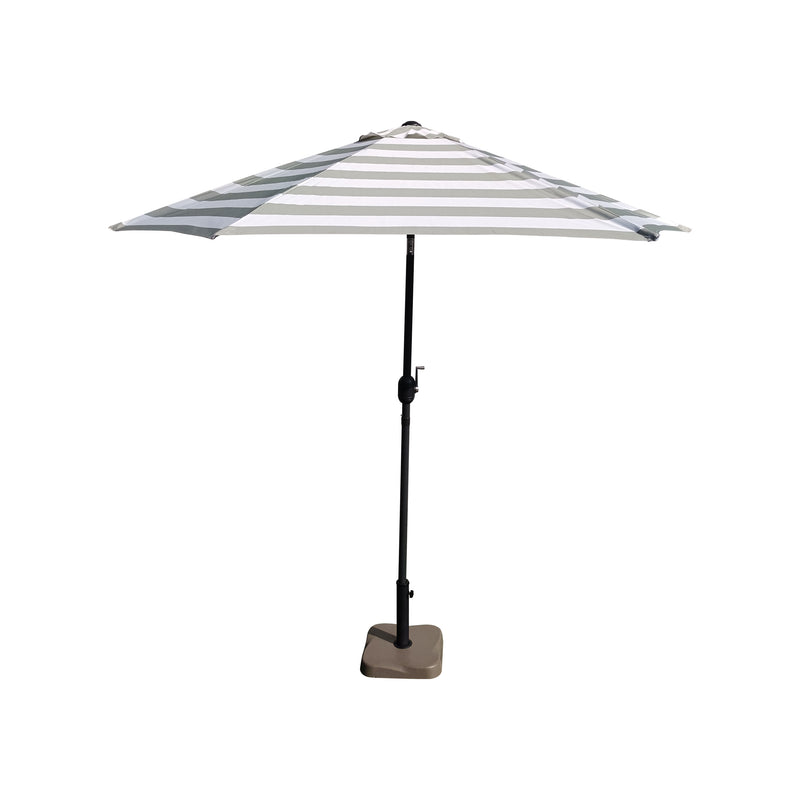 Cargue la imagen en el visor de la galería, Sombrilla Blum Para Jardin con Angulo de Inclinación Color Beige & Blanco + base para sombrilla SAB Taupe - 2017DHXBWSAB