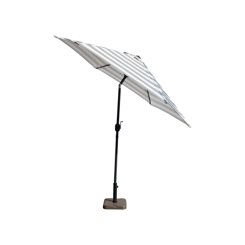 Cargue la imagen en el visor de la galería, Sombrilla Blum Para Jardin con Angulo de Inclinación Color Beige & Blanco + base para sombrilla SAB Taupe - 2017DHXBWSAB