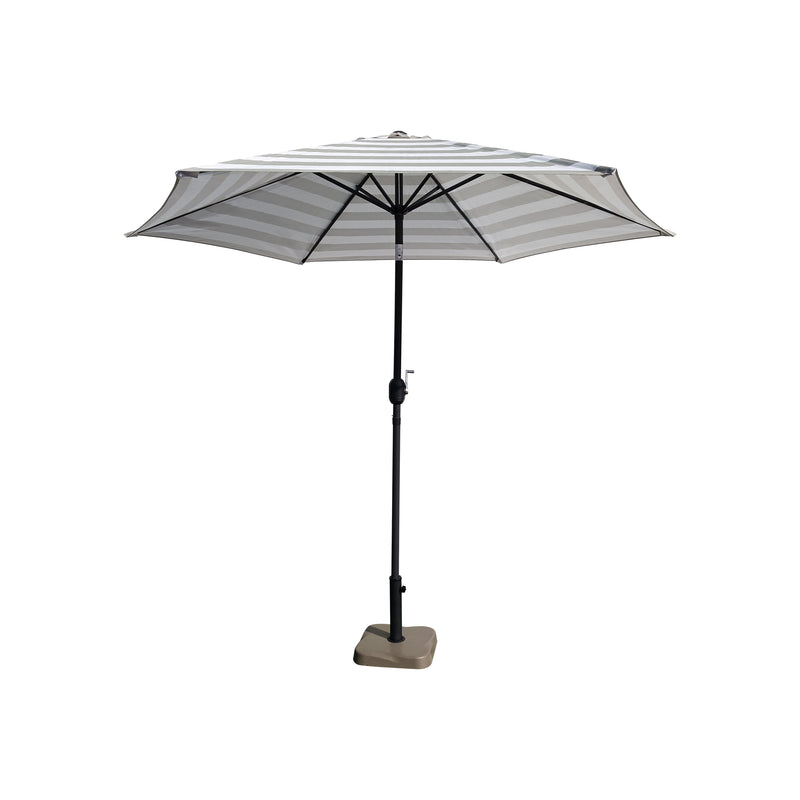 Cargue la imagen en el visor de la galería, Sombrilla Blum Para Jardin con Angulo de Inclinación Color Beige & Blanco + base para sombrilla SAB Taupe - 2017DHXBWSAB