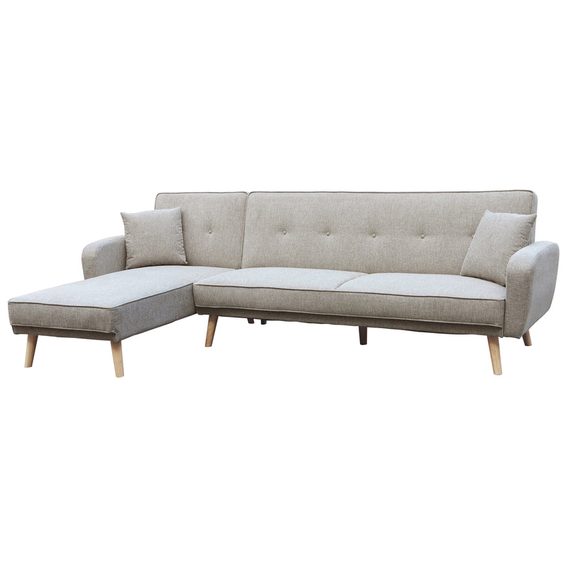 Cargue la imagen en el visor de la galería, Sofá cama corner BREGO color beige - YA340-BE