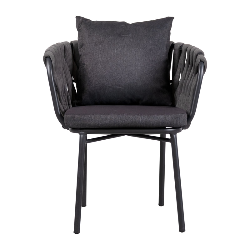 Cargue la imagen en el visor de la galería, Silla de Lazo para Exterior e Interior Color Negro/Gris BURJ 1099-ZF4004C